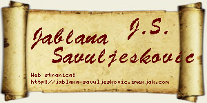 Jablana Savuljesković vizit kartica